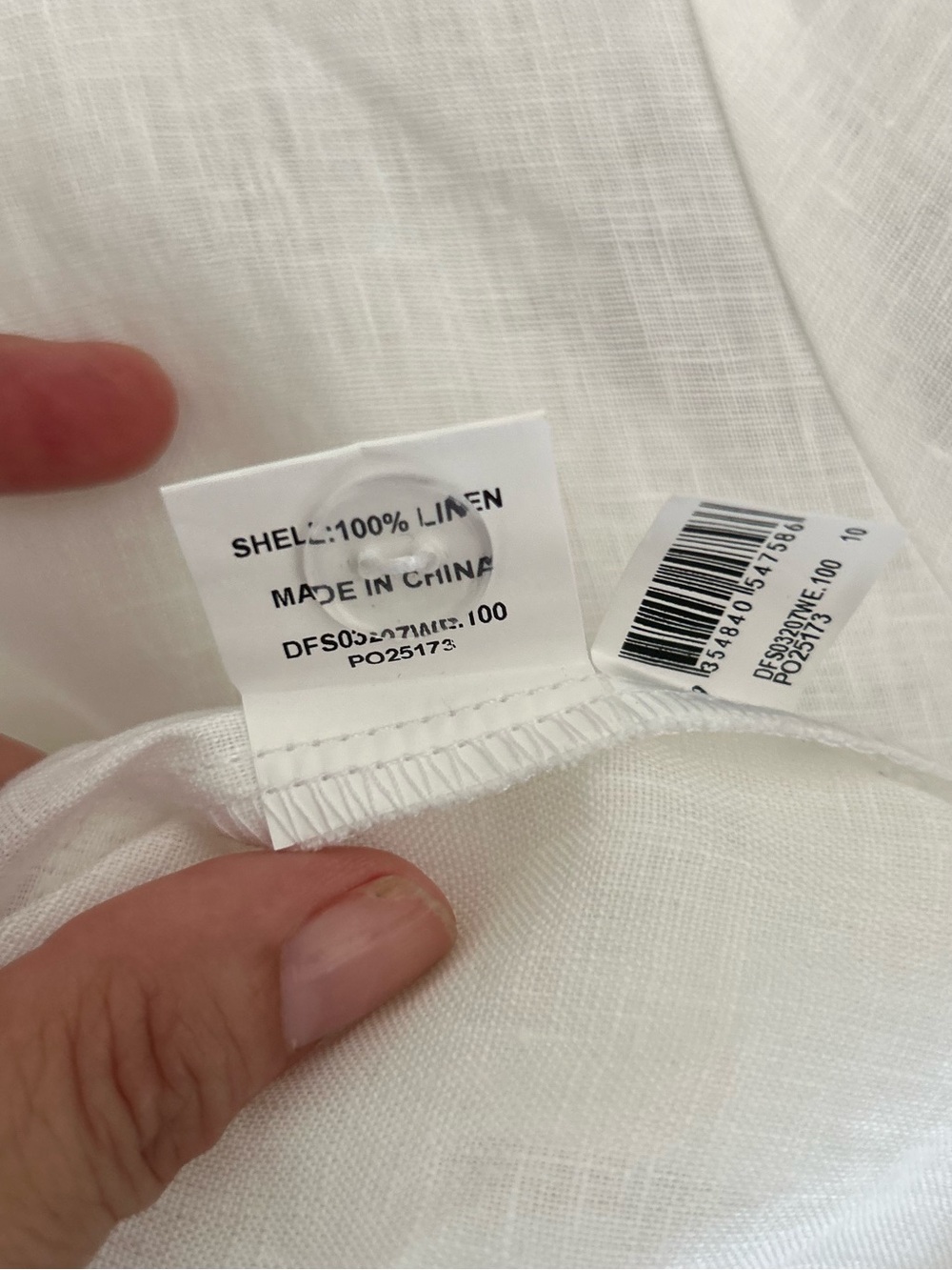 Dissh EMELIA White Linen Tie Relaxed Shirt Size US Size 6 NWT *Flaw - Picture 8 of 10